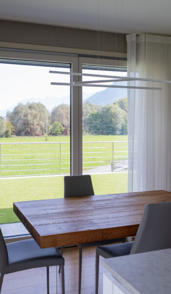 Portafinestra legno-alluminio di produzione artigianale