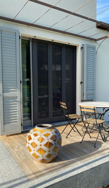 Portafinestra legno-alluminio lavorato artigianalmente