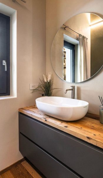 Mobile bagno in legno su misura